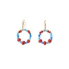 summer handmade blue red beaded ear cuffs no piercing