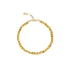 handmade yellow beaded anklet bracelet