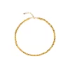 simple everyday small yellow beaded necklace for women