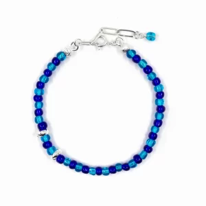 summer beach blue beaded bracelet