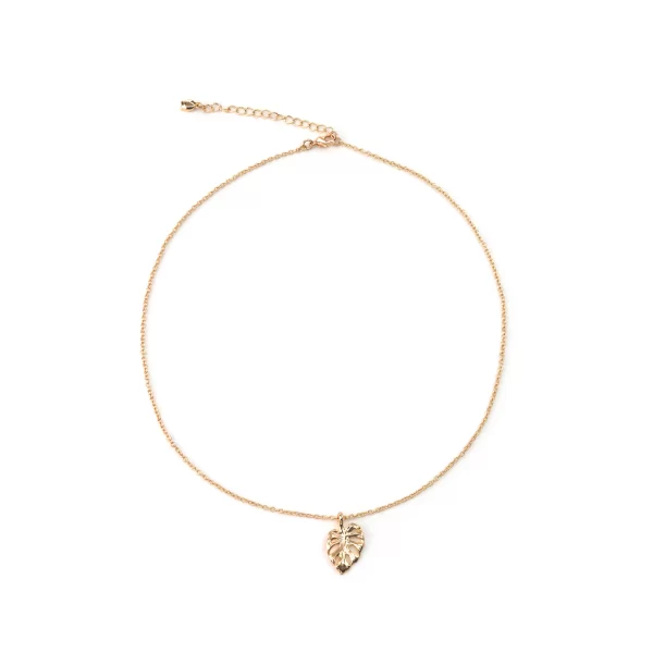 palm leaf everyday dainty chain necklace