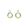 green handmade seed bead ear cuffs no piercing