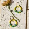 green yellow handmade ear cuffs no piercing
