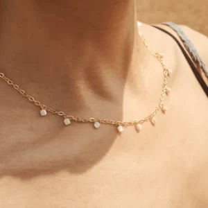 white shell dainty chain charms Necklace