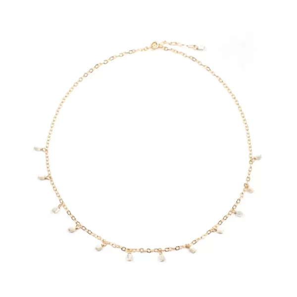 white shell dainty chain charms Necklace