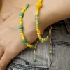 women's green yellow summer beach bracelet