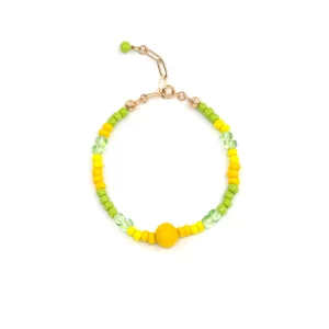 women's green yellow summer beach bracelet