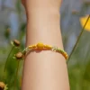 women's green yellow summer beach bracelet