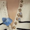 handmade blue glass beaded earrings