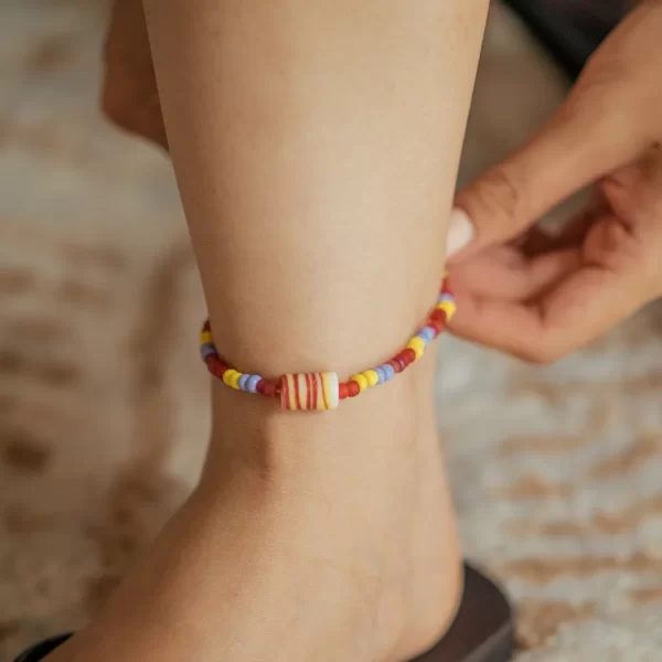 handmade colorful beaded anklet bracelet