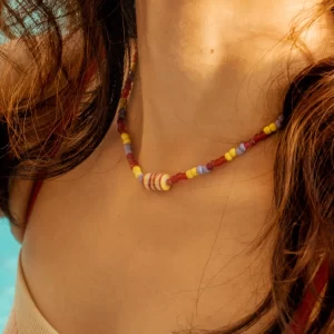 handmade colorful everyday beaded necklace