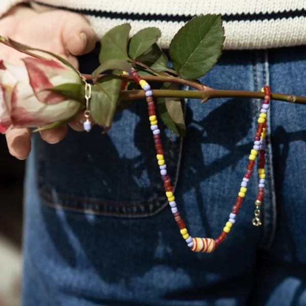 handmade colorful everyday beaded necklace