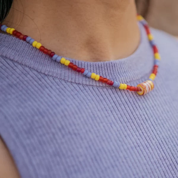 handmade colorful everyday beaded necklace