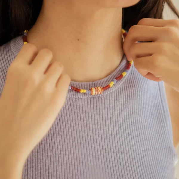 handmade colorful everyday beaded necklace