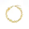 women’s handmade yellow crystal bead bracelet