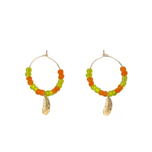 unique handmade beaded hoop earrings