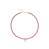handmade everyday Viva Magenta beaded necklace for her