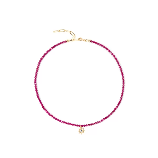 handmade everyday Viva Magenta beaded necklace for her