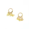 handmade yellow crystal beaded earrings