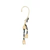 handmade black beaded dangle ear cuff no piercing