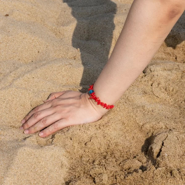 summer handmade red beaded bracelet for women and men