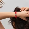 summer handmade red beaded bracelet for women and men