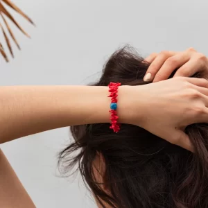 summer handmade red beaded bracelet for women and men