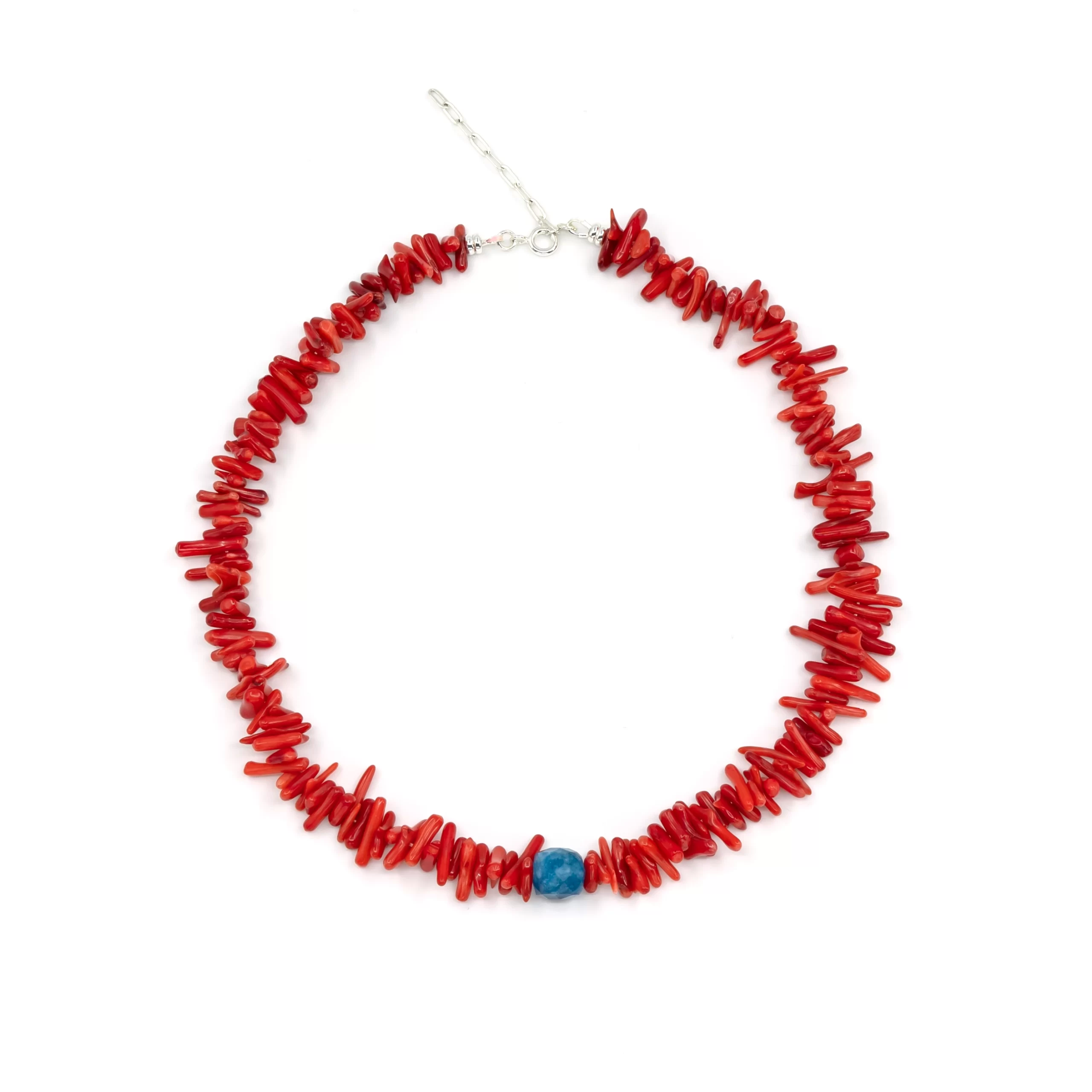 tropical handmade red beaded necklace for women