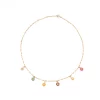 Handmade unique colorful flower chain necklace for women