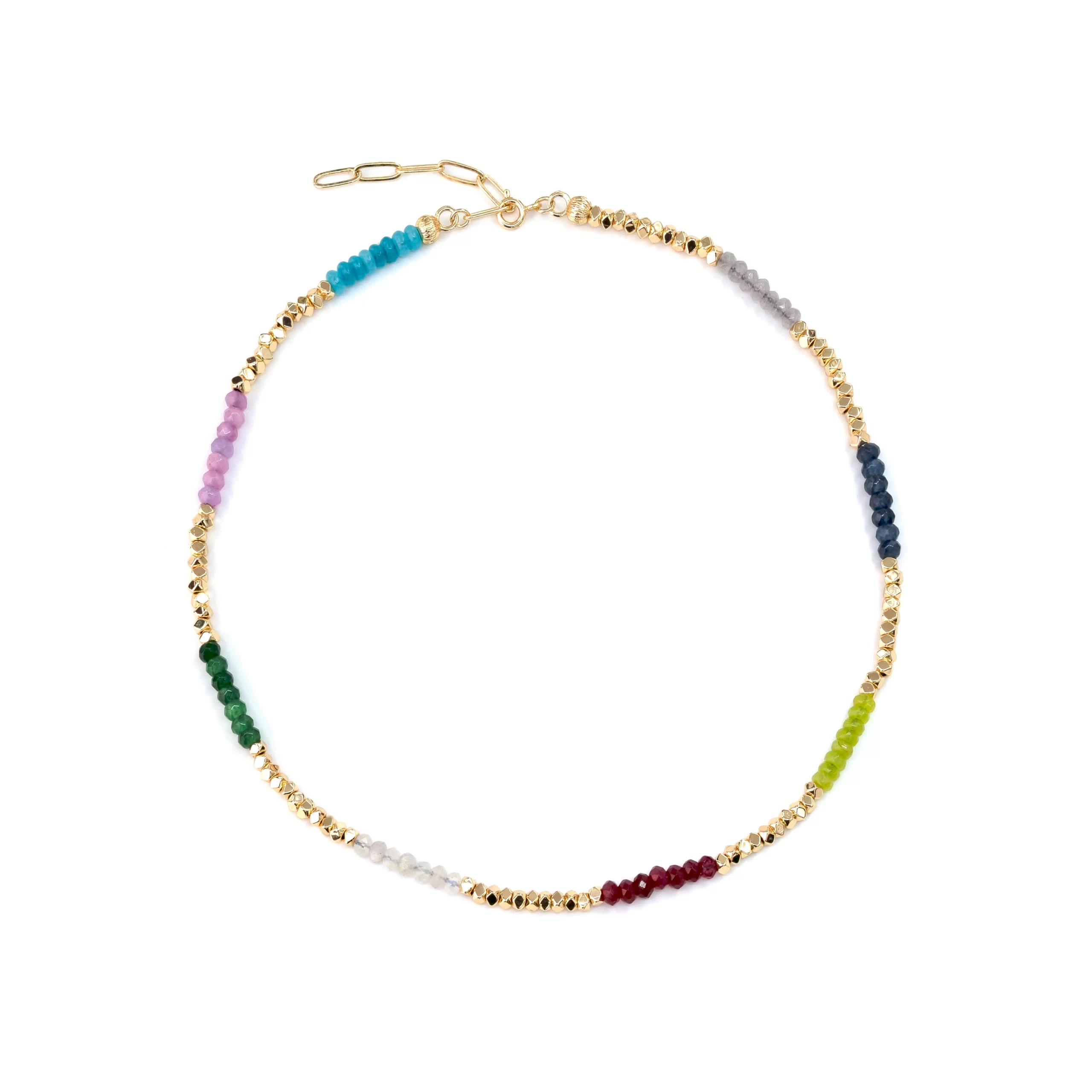 colorful handmade everyday beaded necklace for women