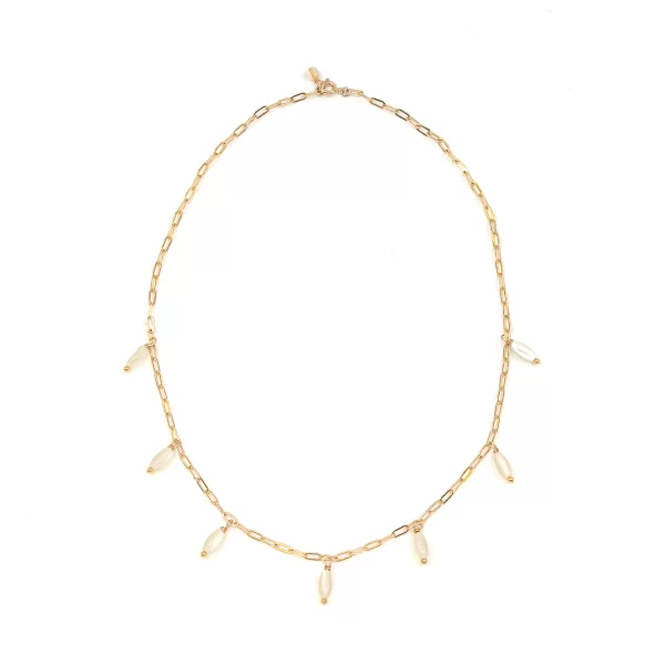 women's everyday dainty chain necklace with shell charms