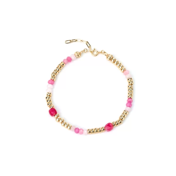 handmade daily wear pink beaded bracelet for women