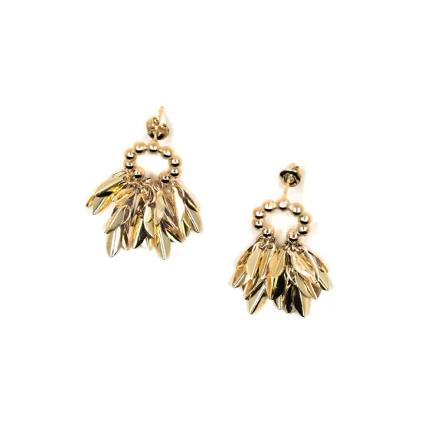 holiday gold-plated dangle earrings