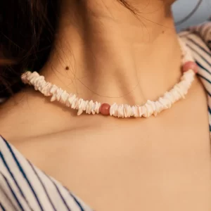 handmade summer shell slices necklace for women