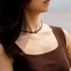 handmade everyday dark green beaded necklace for women
