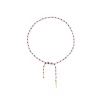 unique handmade red purple beaded necklace for women