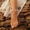summer handmade beach starfish bead anklet for women