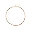 handmade everyday green brown beaded necklace for women