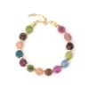 big colorful gemstone bead bracelet for women