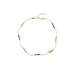 handmade unique green beaded necklace for women