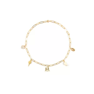 summer letter shell charms dainty chain necklace