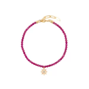handmade dainty Viva Magenta beaded bracelet