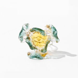 handmade Dewfall Iris Lake Blue Ring