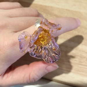 handmade Dewfall Iris Purple Ring