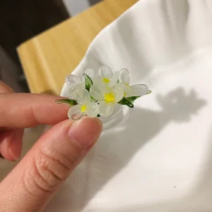 Naiad’s Bloom White Handmade Ring